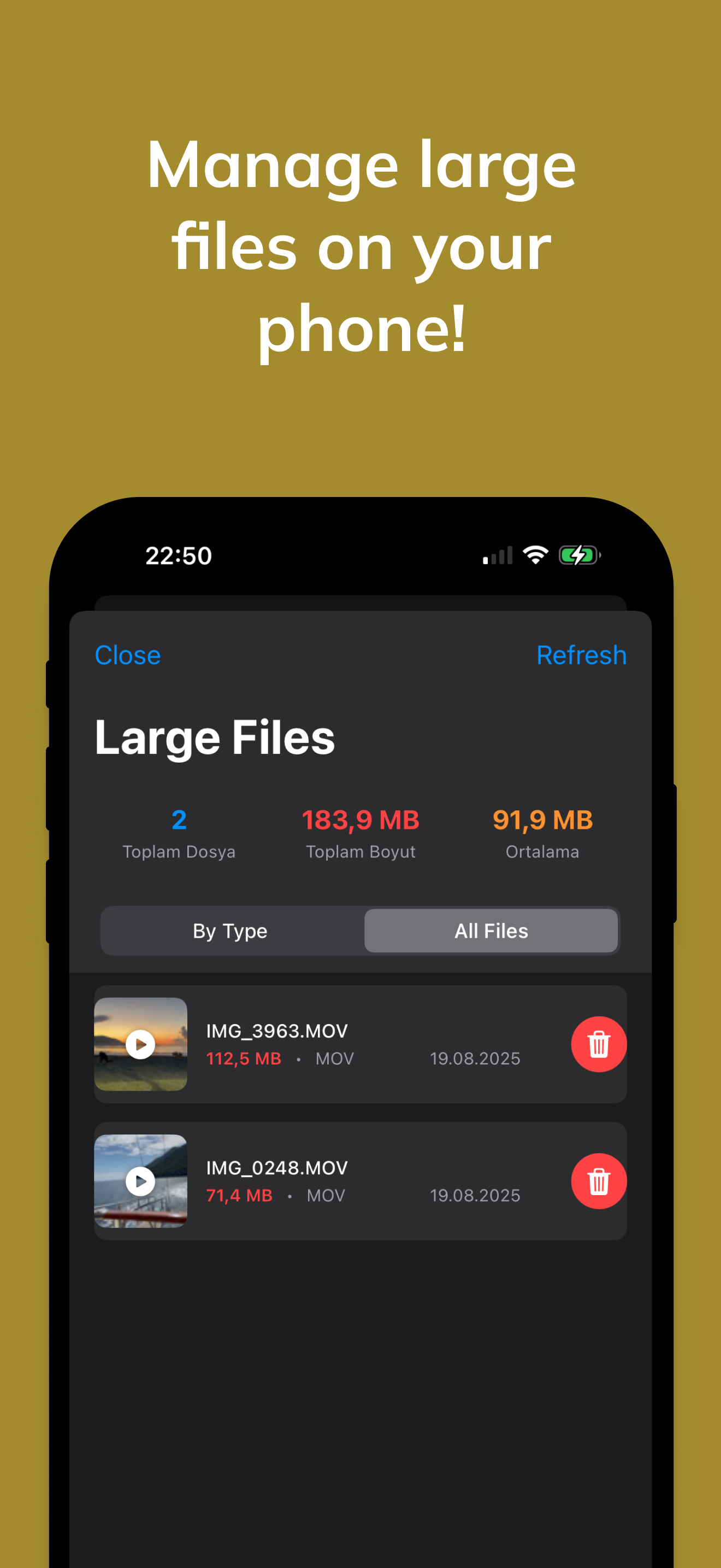 CleanApp AI - Large Files