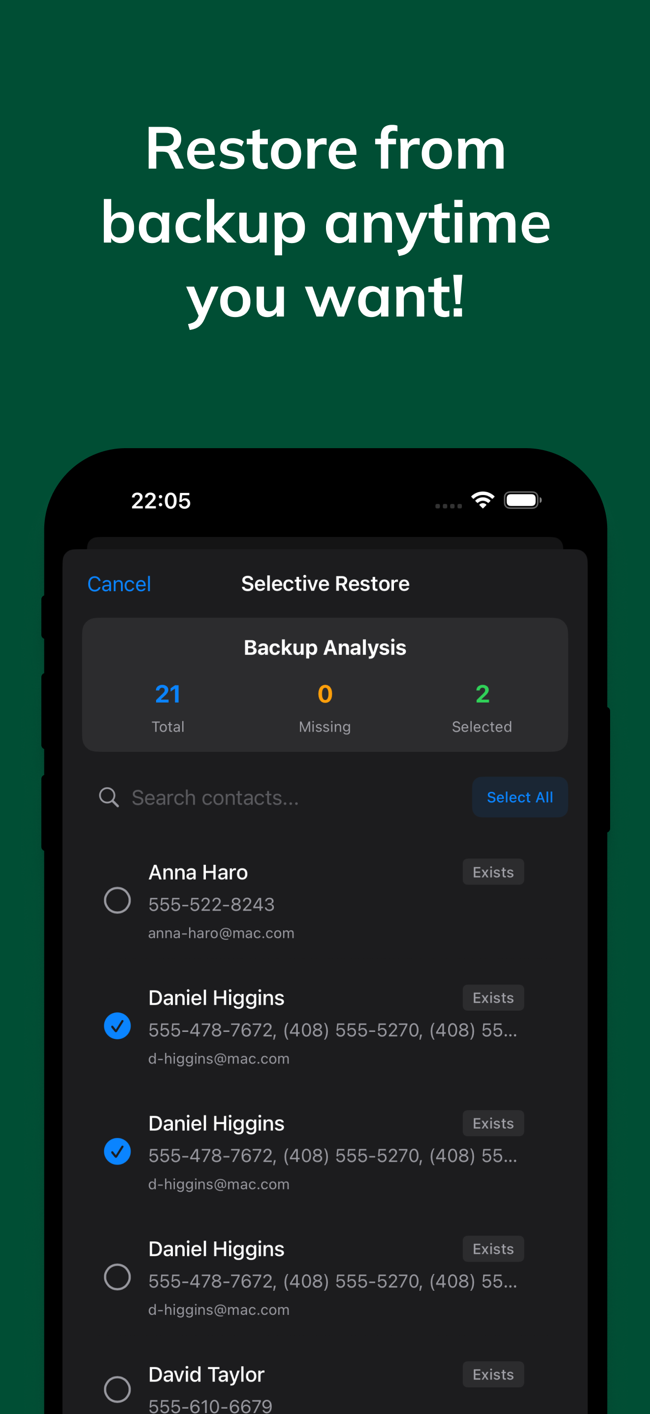 CleanApp AI - Restore From Backup